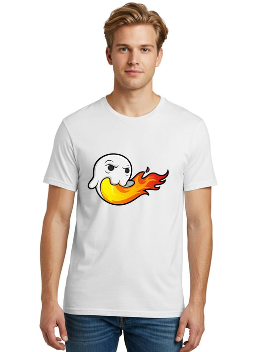 Angry-Ghost Mens Graphic Tee, 100% Cotton, Casual Summer Wear Unisex T-shirt, Sweatshirt, Hoodie, Long Sleeve Tee - T-Shirt, Sweatshirt, Hoodie