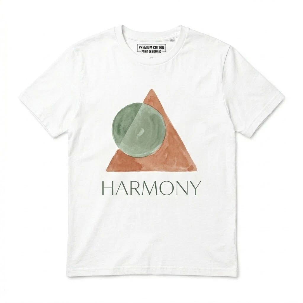 Harmony T-Shirt Minimalist Abstract Geometric Watercolor Boho Art Graphic Tee Unisex T-shirt, Sweatshirt, Hoodie, Long Sleeve Tee - T-Shirt, Sweatshirt, Hoodie