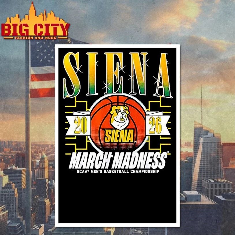Siena Saints 2026 March Madness NCAA men's basketball - Adult & Kids T-Shirts, Sweatshirts & Hoodies apparel design preview 4