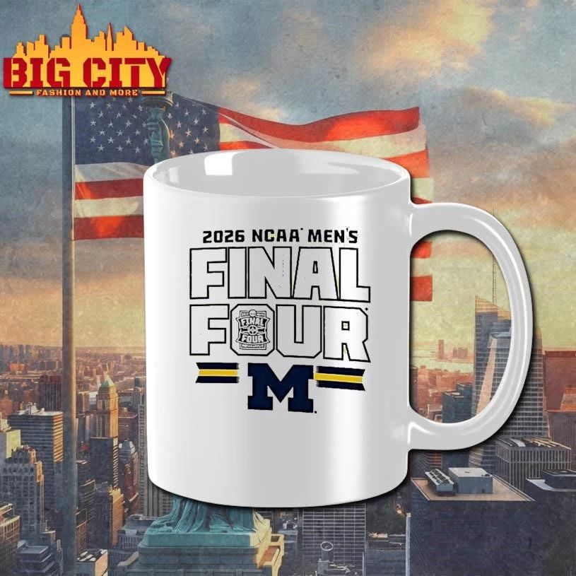 Michigan Wolverines 2026 Mens Basketball Final Four - Adult & Kids T-Shirts, Sweatshirts & Hoodies apparel design preview 3