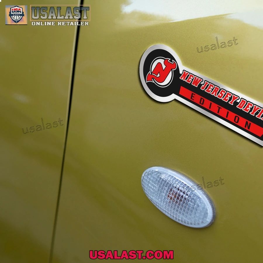 New Jersey Devils Edition 3D Engraved Car Name Emblem hockey jersey product view 2