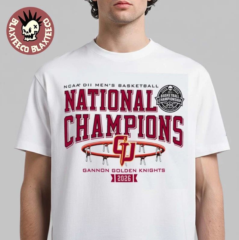 Gannon Golden Knight MenS Basketball 2026 Ncaa Dii National Champions Tshirt Unisex T-shirt, Sweatshirt, Hoodie, Long Sleeve Tee - T-Shirt, Sweatshirt, Hoodie