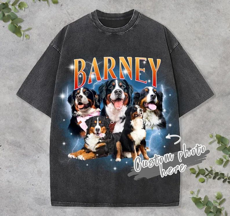 Custom Pet Portrait Comfort Tee Retro Style Personalized Dog Cat Lover Unisex T-shirt, Sweatshirt, Hoodie, Long Sleeve Tee - T-Shirt, Sweatshirt, Hoodie