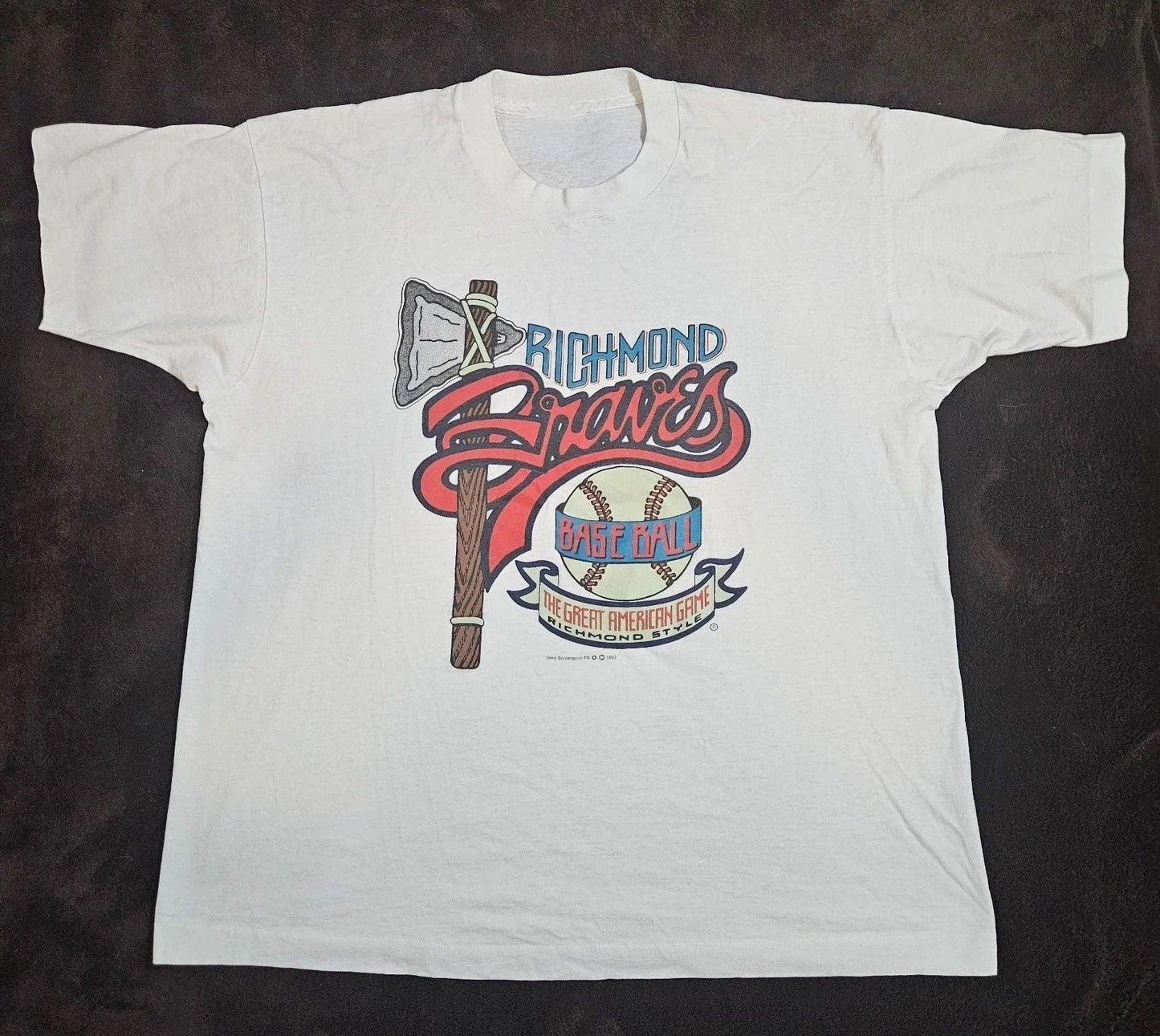 Vintage 90s Richmond Braves Minor League Baseball Graphic Tee POPULAR Unisex T-shirt, Sweatshirt, Hoodie, Long Sleeve Tee - T-Shirt, Sweatshirt, Hoodie