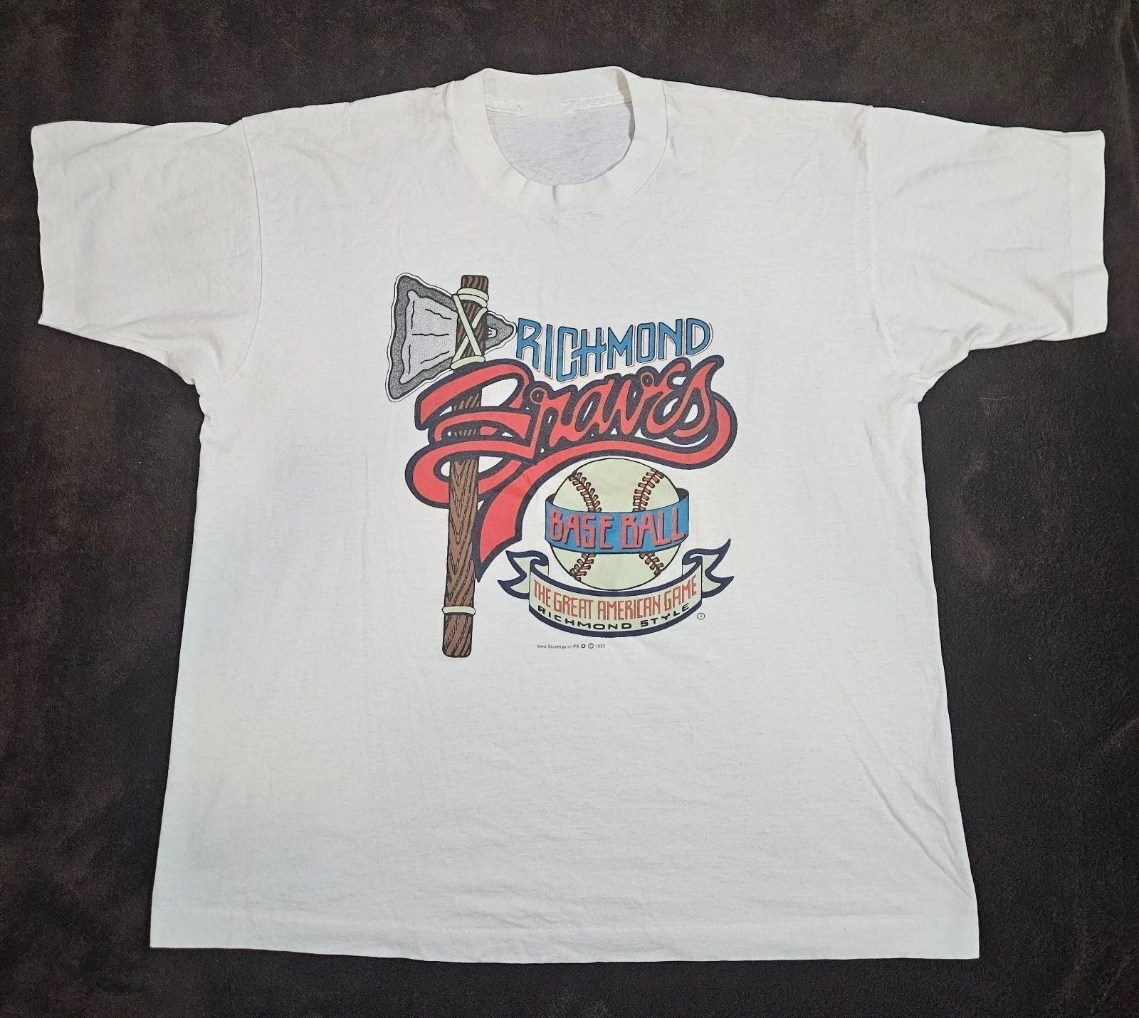 Vintage 90s Richmond Braves Minor League Baseball Graphic Tee POPULAR Unisex T-shirt, Sweatshirt, Hoodie, Long Sleeve Tee - T-Shirt, Sweatshirt, Hoodie