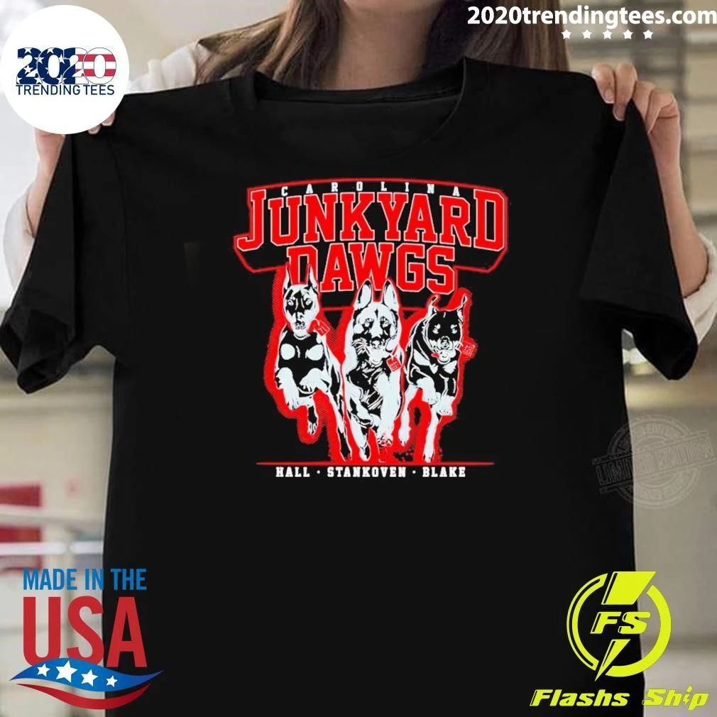 Logan Stankoven, Taylor Hall and Jackson Blake Junkyard Dawgs Shirt Unisex T-shirt, Sweatshirt, Hoodie, Long Sleeve Tee - T-Shirt, Sweatshirt, Hoodie