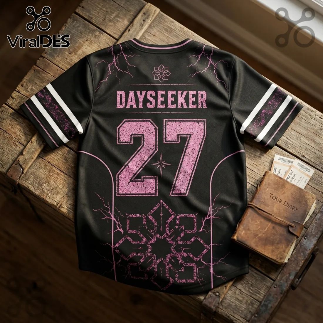 Dayseeker Black and Pink 2027 Australian Tour Football Jersey football jersey product view 4