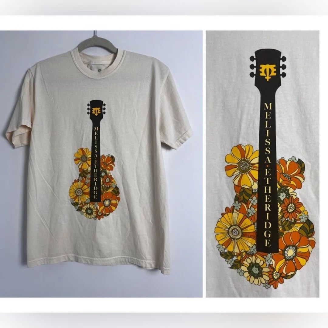 Vintage Melissa Etheridge  Guitar Floral Shirt Unisex Concert S to 5XL AR170 Unisex T-shirt, Sweatshirt, Hoodie, Long Sleeve Tee - T-Shirt, Sweatshirt, Hoodie