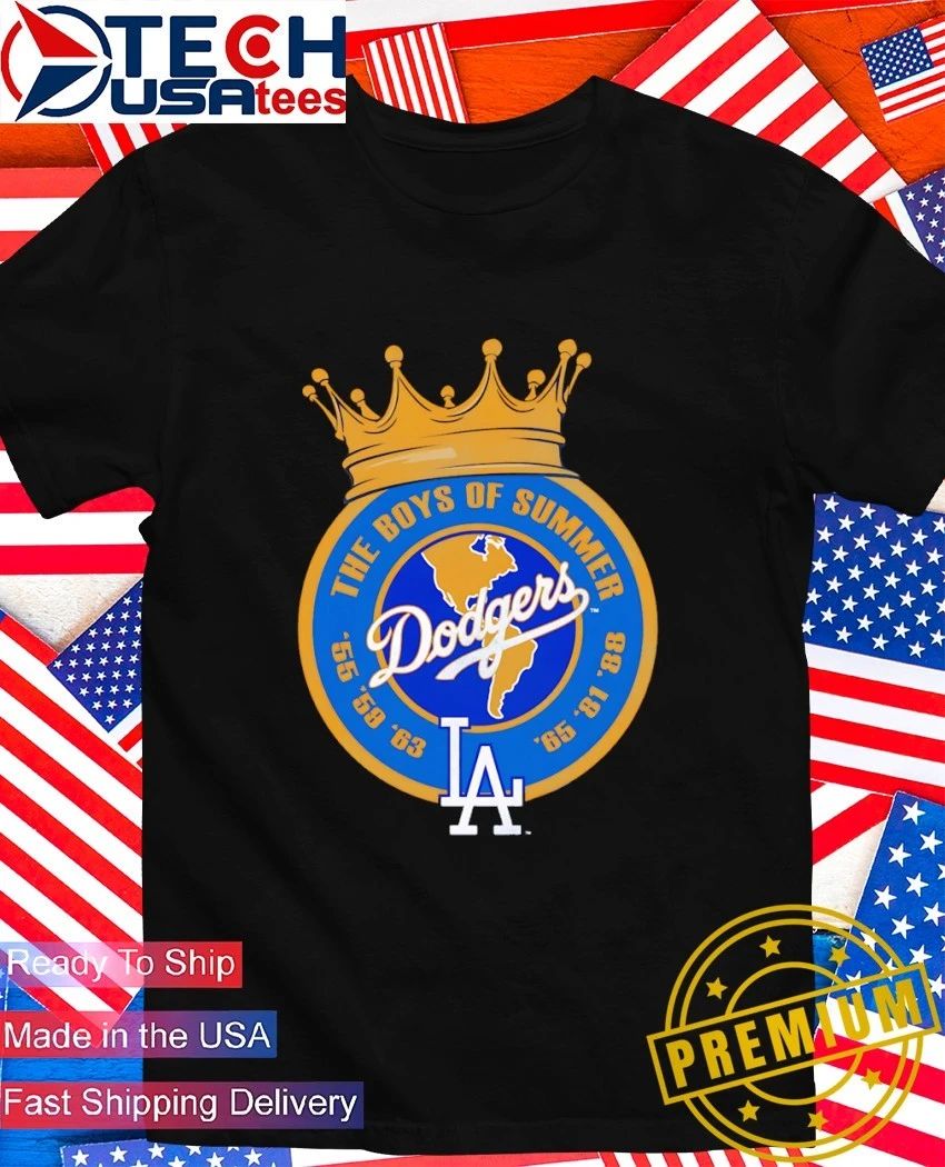 Los Angeles Dodgers The Boys of Summer Crown logo shirt Unisex T-shirt, Sweatshirt, Hoodie, Long Sleeve Tee - T-Shirt, Sweatshirt, Hoodie