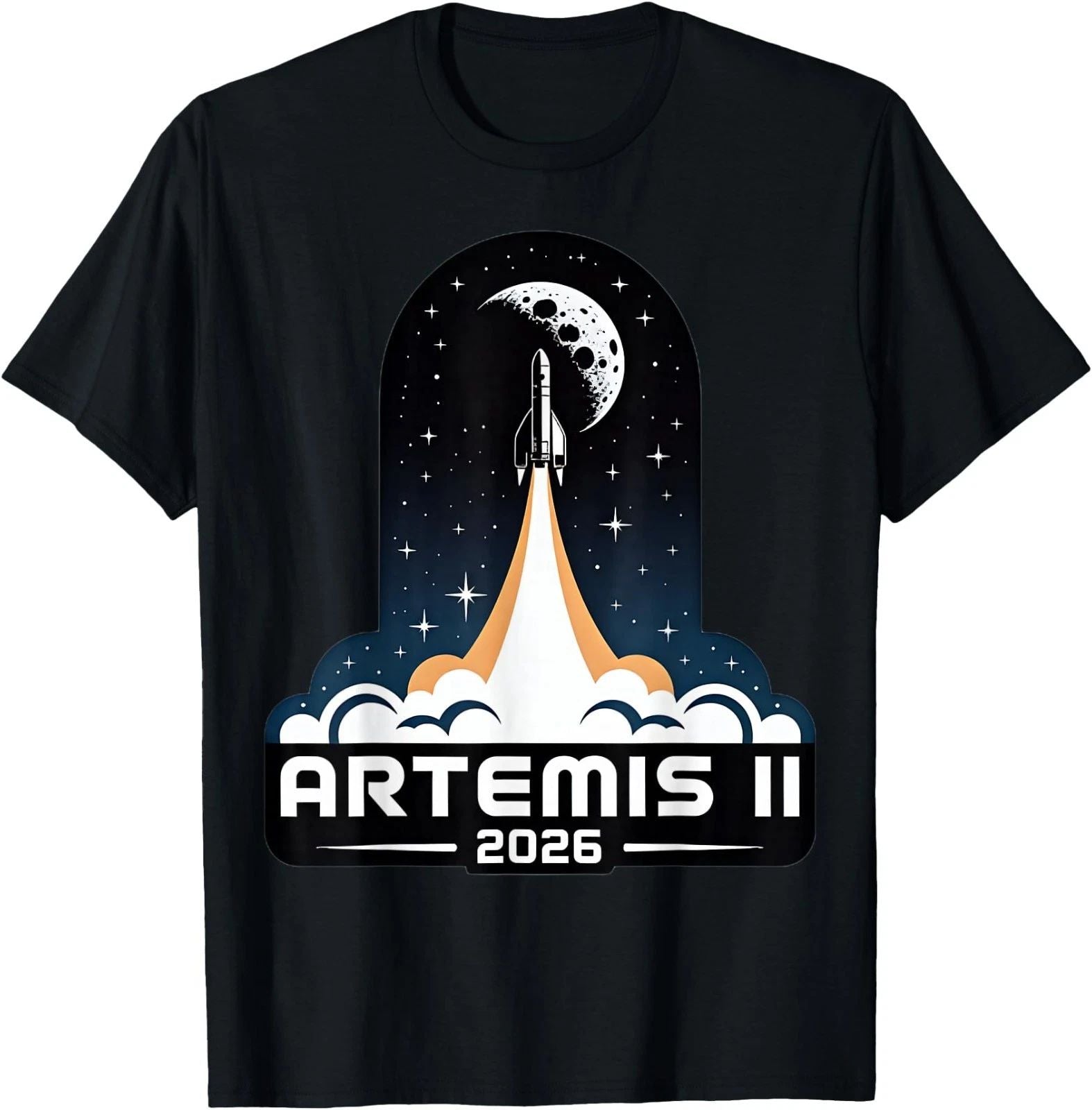 Artemis II Launch to The Moon 2026 Unisex T-Shirt, Gildan 5000 Unisex T-shirt, Sweatshirt, Hoodie, Long Sleeve Tee - T-Shirt, Sweatshirt, Hoodie