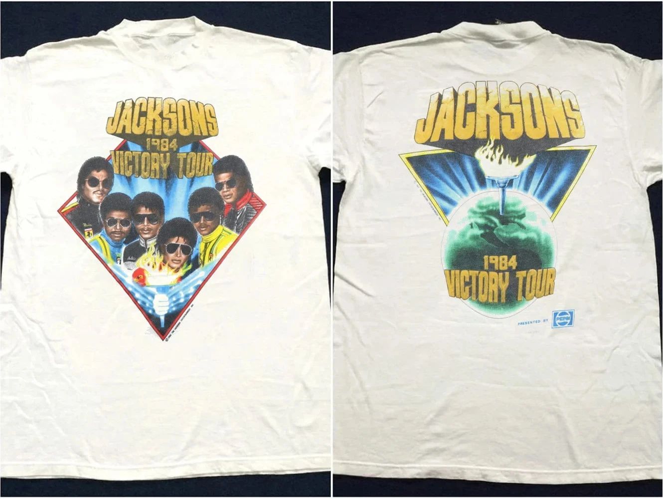 Vintage 1984 Jacksons Victory Tour T-Shirt Unisex T-shirt, Sweatshirt, Hoodie, Long Sleeve Tee - T-Shirt, Sweatshirt, Hoodie