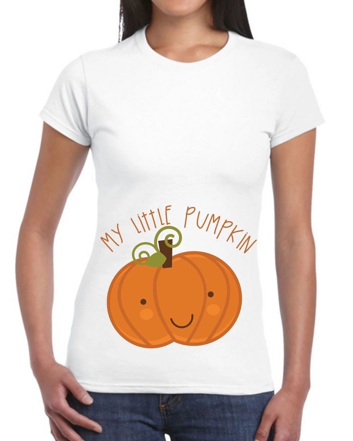 My Little Pumpkin White Halloween T Shirt Pregnancy Birth Mum To Be Cute Fancy Unisex T-shirt, Sweatshirt, Hoodie, Long Sleeve Tee - T-Shirt, Sweatshirt, Hoodie