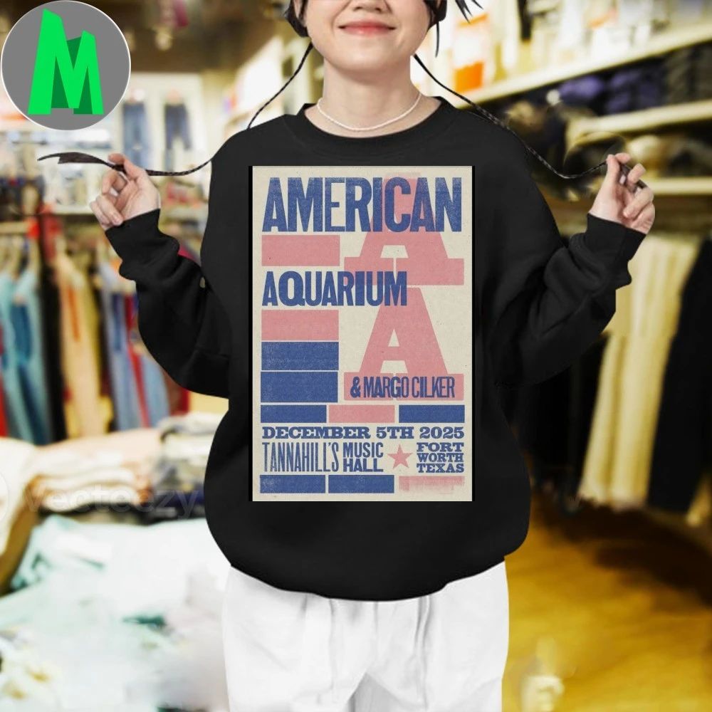 American Aquarium Fort Worth Dec 5 2025 Poster - Adult & Kids T-Shirts, Sweatshirts & Hoodies apparel design preview 3