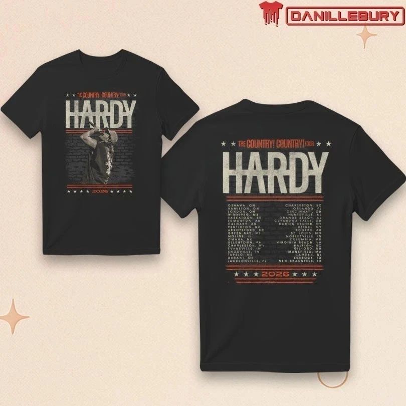 Hardy Country Country Tour 2026 Unisex T-Shirt Unisex T-shirt, Sweatshirt, Hoodie, Long Sleeve Tee - T-Shirt, Sweatshirt, Hoodie