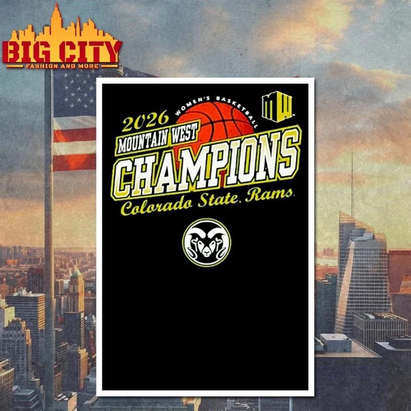 Colorado State Rams Women's Basketball Champions 2026 - Adult & Kids T-Shirts, Sweatshirts & Hoodies apparel design preview 4