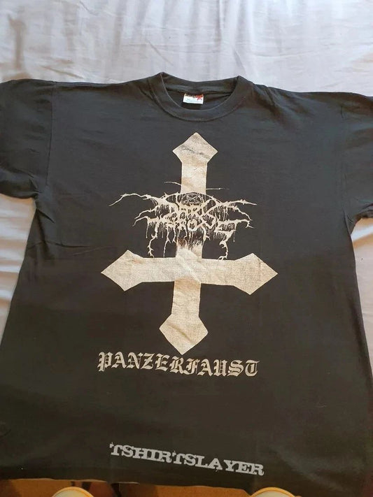 1995 DARKTHRONE PANZERFAUST  Two Sided Vintage T-Shirt Reprint (S-5XL) Unisex T-shirt, Sweatshirt, Hoodie, Long Sleeve Tee - T-Shirt, Sweatshirt, Hoodie