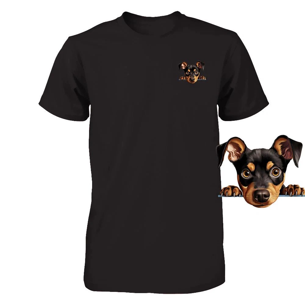 Funny German Pinscher Dog Peeking Pocket Tshirt Cute Puppy Dog Lover Tee Gift Unisex T-shirt, Sweatshirt, Hoodie, Long Sleeve Tee - T-Shirt, Sweatshirt, Hoodie