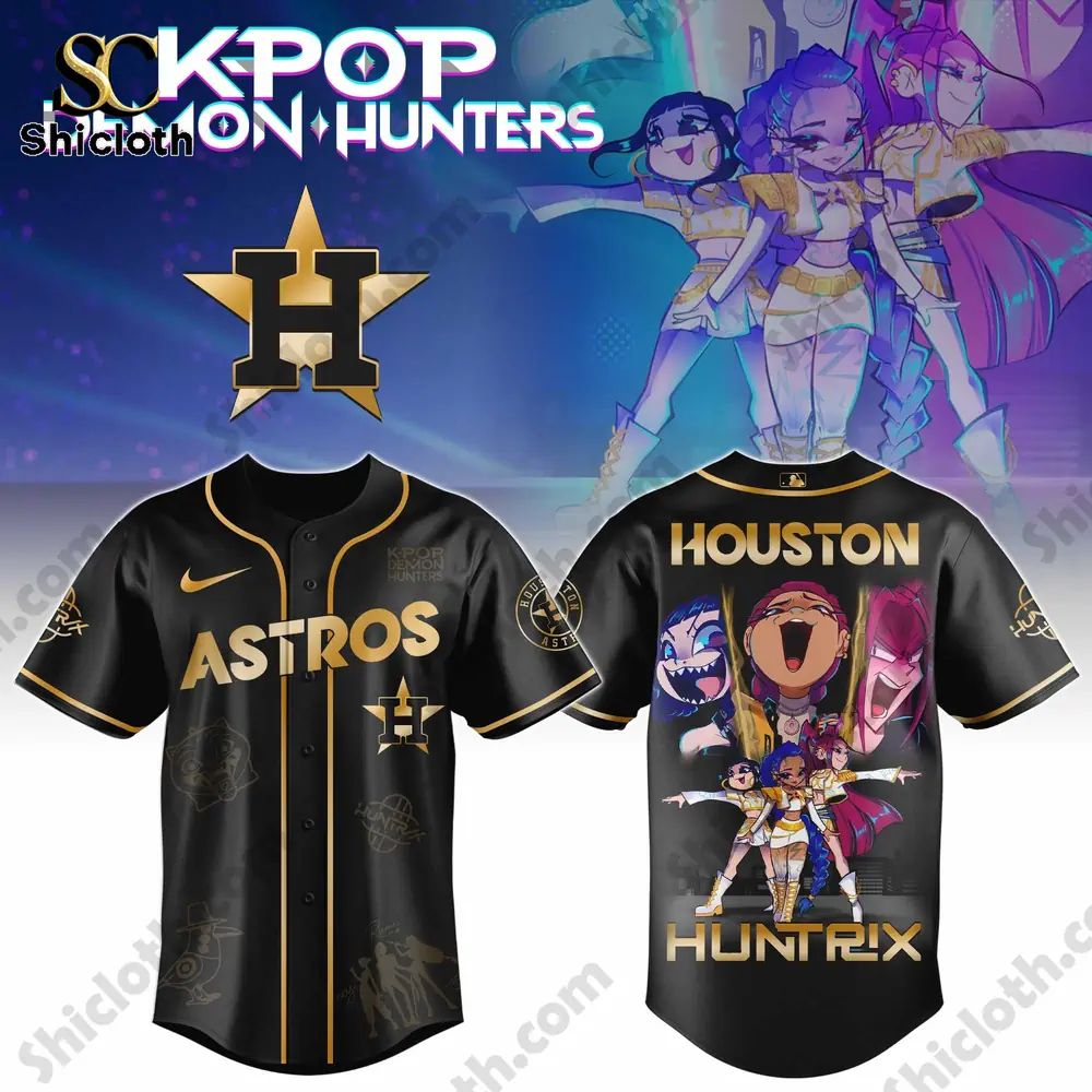 ALL TEAM MLB x “Golden” Kpop Hunter Demon Jersey baseball jersey product view 4