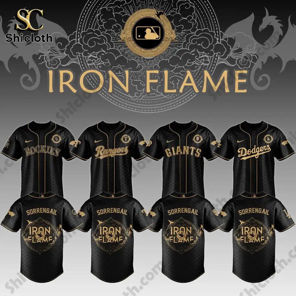 MLB ALL TEAM x Iron Flame Baseball Jersey 2026 baseball jersey product view 2