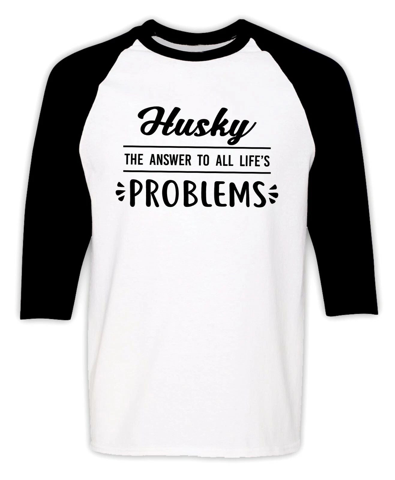 Husky Lover T-Shirt Adopt Siberian Dog Person Gift 3/4 Sleeves Raglan Funny Tee Unisex T-shirt, Sweatshirt, Hoodie, Long Sleeve Tee - T-Shirt, Sweatshirt, Hoodie