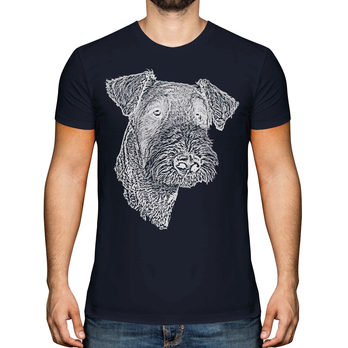 AIREDALE TERRIER SKETCH MENS PRINTED T-SHIRT TOP GREAT GIFT FOR DOG LOVER Unisex T-shirt, Sweatshirt, Hoodie, Long Sleeve Tee - T-Shirt, Sweatshirt, Hoodie