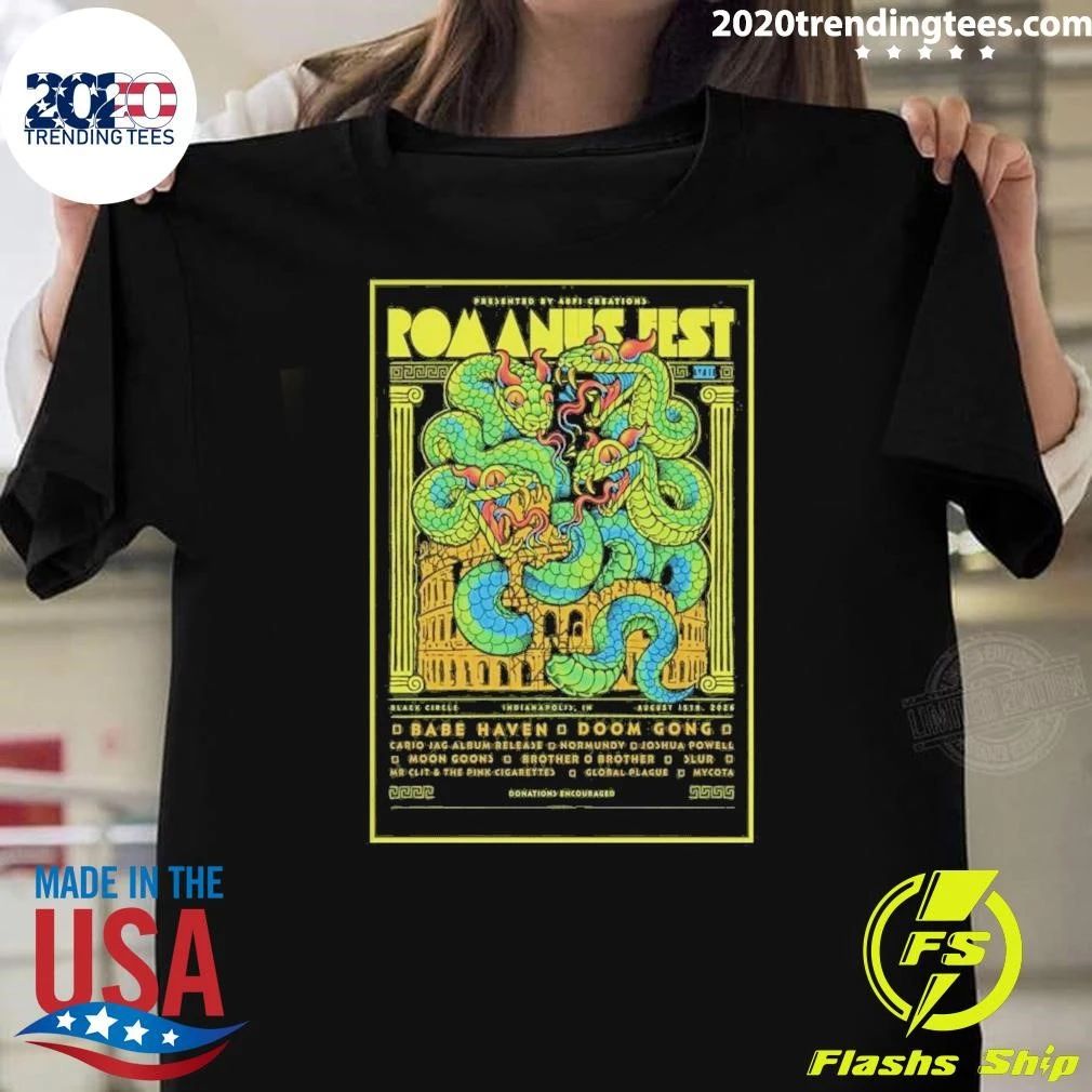 Romanus Fest August 15th 2026 Indianapolis IN Poster Shirt Unisex T-shirt, Sweatshirt, Hoodie, Long Sleeve Tee - T-Shirt, Sweatshirt, Hoodie