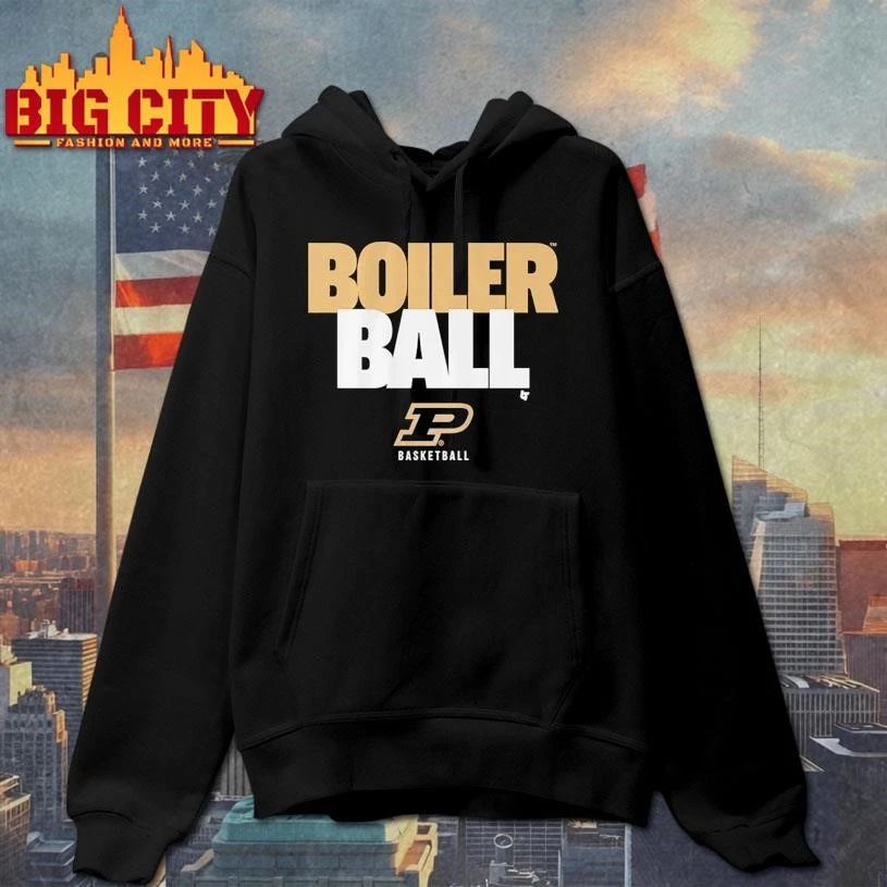 Boiler Ball Text Stack P Basketball Graphic - Adult & Kids T-Shirts, Sweatshirts & Hoodies apparel design preview 2