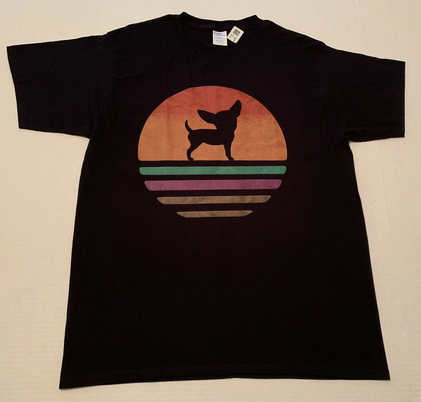 NEW Chihuahua Silhouette Tee T-Shirt Size Large Black 100% Cotton For Dog Lover Unisex T-shirt, Sweatshirt, Hoodie, Long Sleeve Tee - T-Shirt, Sweatshirt, Hoodie