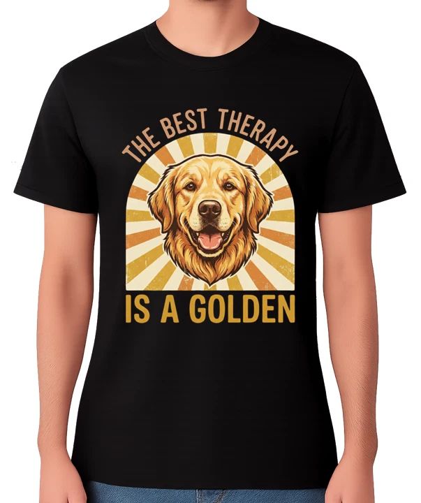 Best Therapy Is A Golden Retriever T-Shirt Dog Lover Gift Unisex Tee Unisex T-shirt, Sweatshirt, Hoodie, Long Sleeve Tee - T-Shirt, Sweatshirt, Hoodie
