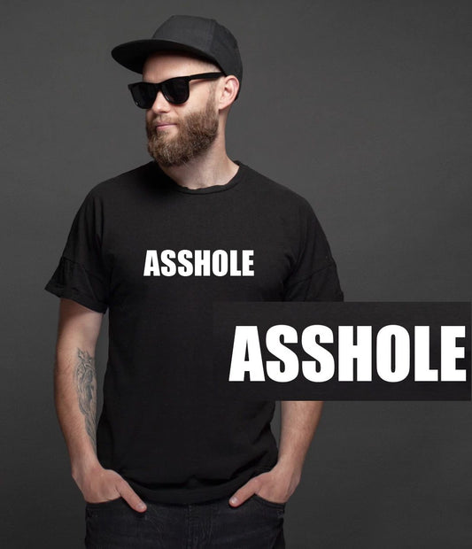 A**hole Shirt | Screen Printed AssHol Butthole Offensive Funny Profanity Unisex T-shirt, Sweatshirt, Hoodie, Long Sleeve Tee - T-Shirt, Sweatshirt, Hoodie
