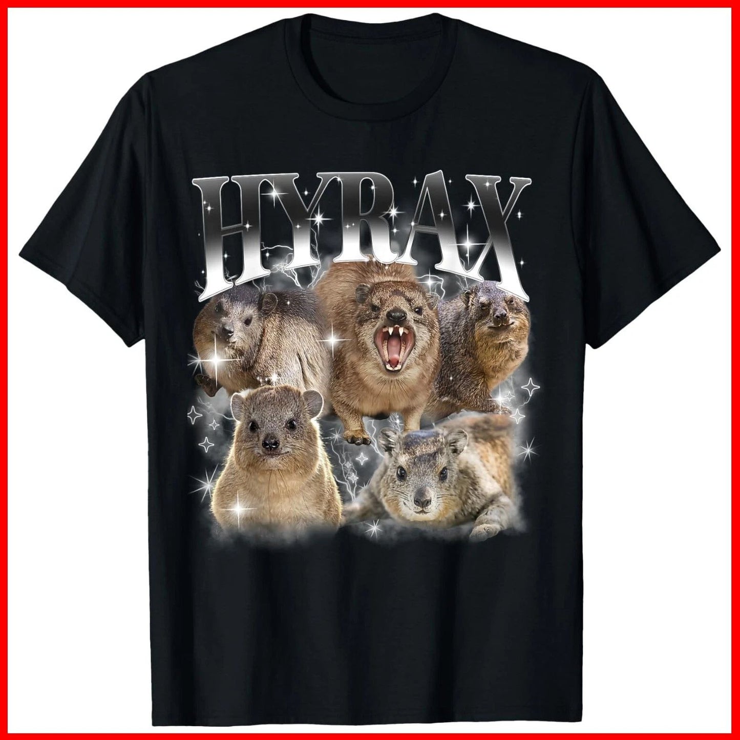 Funny Hyrax Oddly Specific Meme Animal For Family Black Cotton T-Shirt S-5XL Unisex T-shirt, Sweatshirt, Hoodie, Long Sleeve Tee - T-Shirt, Sweatshirt, Hoodie