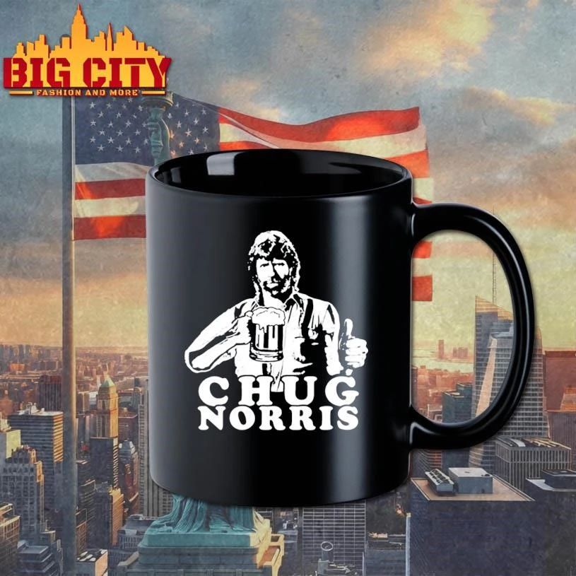 Chug Norris Cool Drinking Beer Graphic - Adult & Kids T-Shirts, Sweatshirts & Hoodies apparel design preview 3