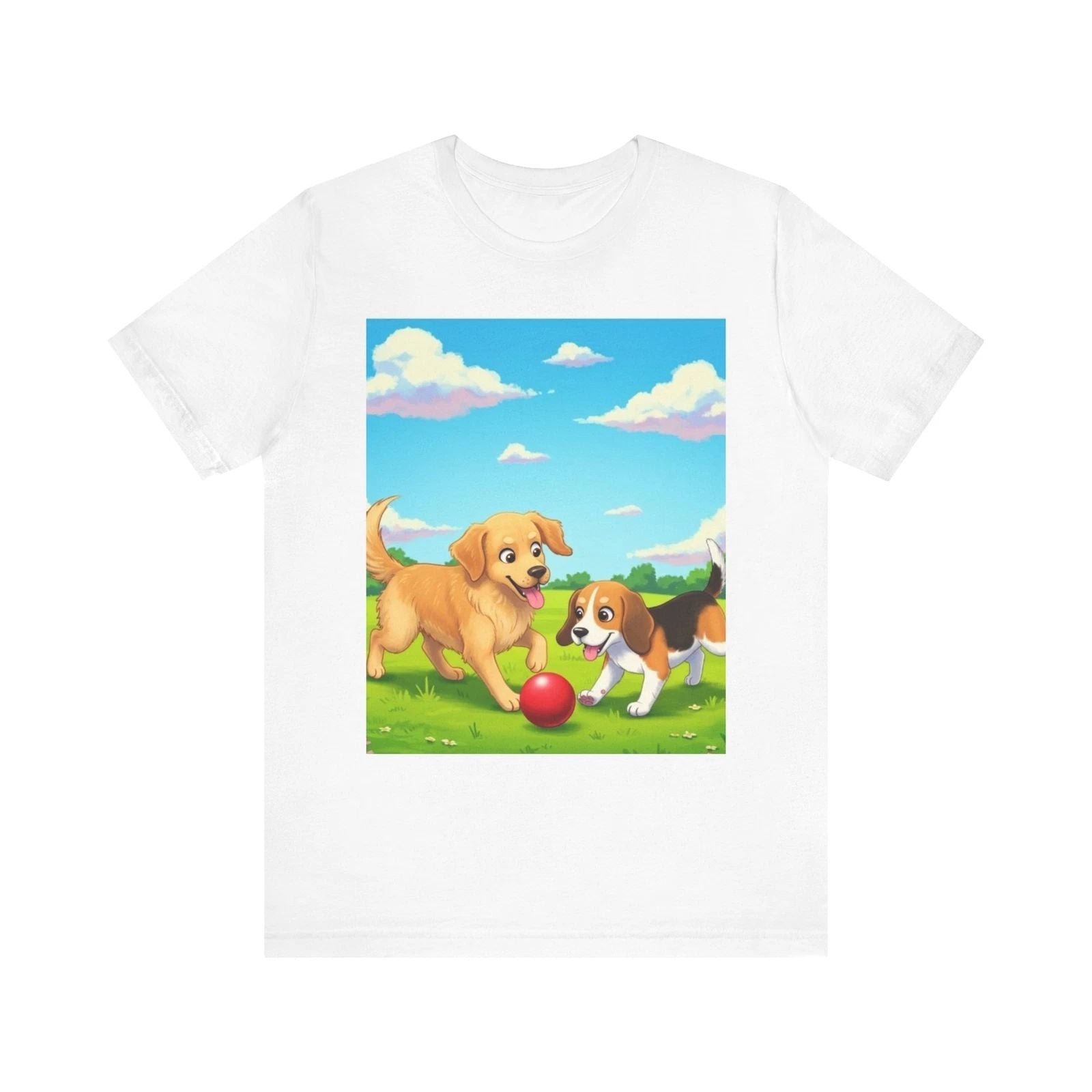 Copy of Playful Puppies Short Sleeve Tee - Perfect for Dog Lovers Unisex T-shirt, Sweatshirt, Hoodie, Long Sleeve Tee - T-Shirt, Sweatshirt, Hoodie
