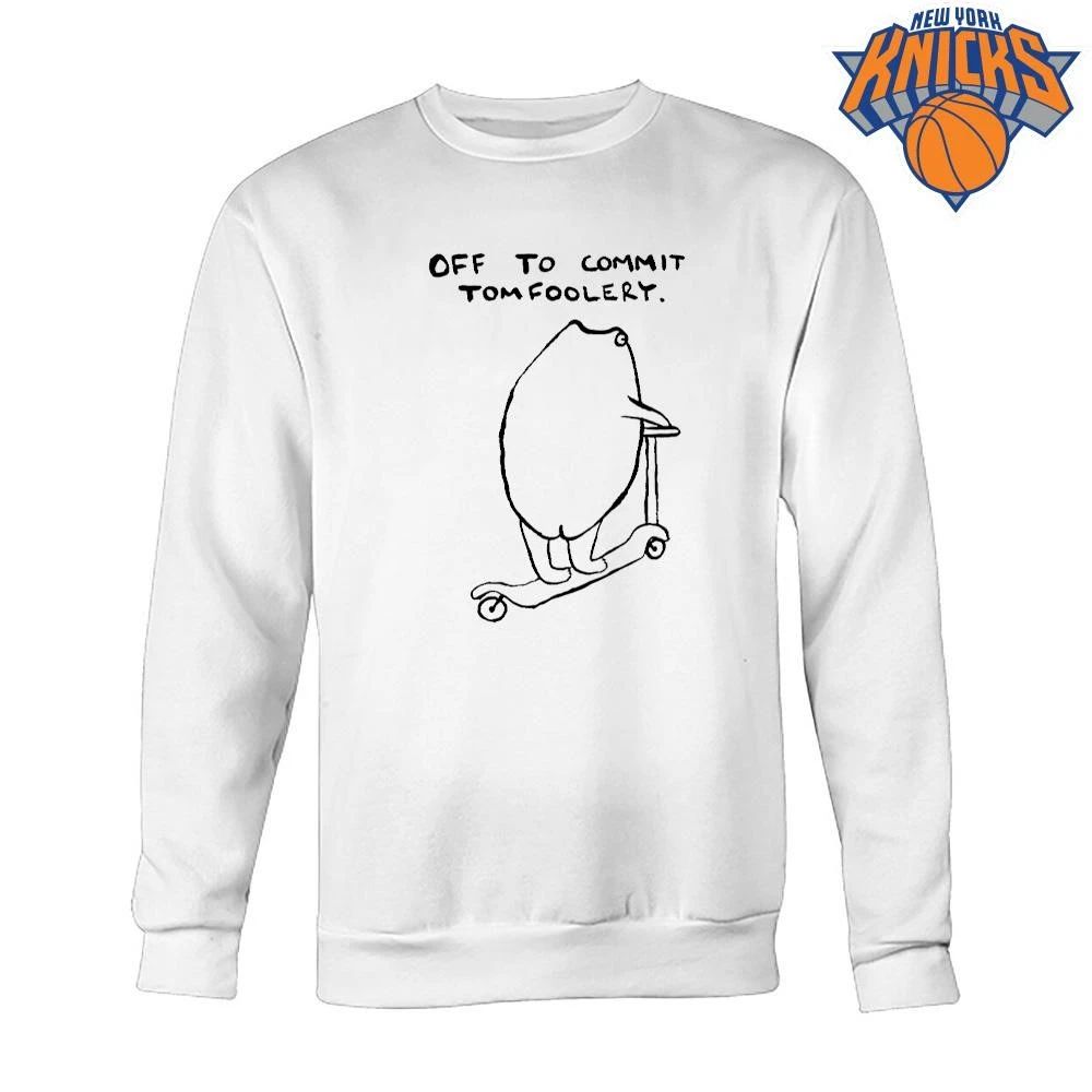Off To Commit Tomfoolery Minimalist Character Scooter - Adult & Kids T-Shirts, Sweatshirts & Hoodies apparel design preview 3