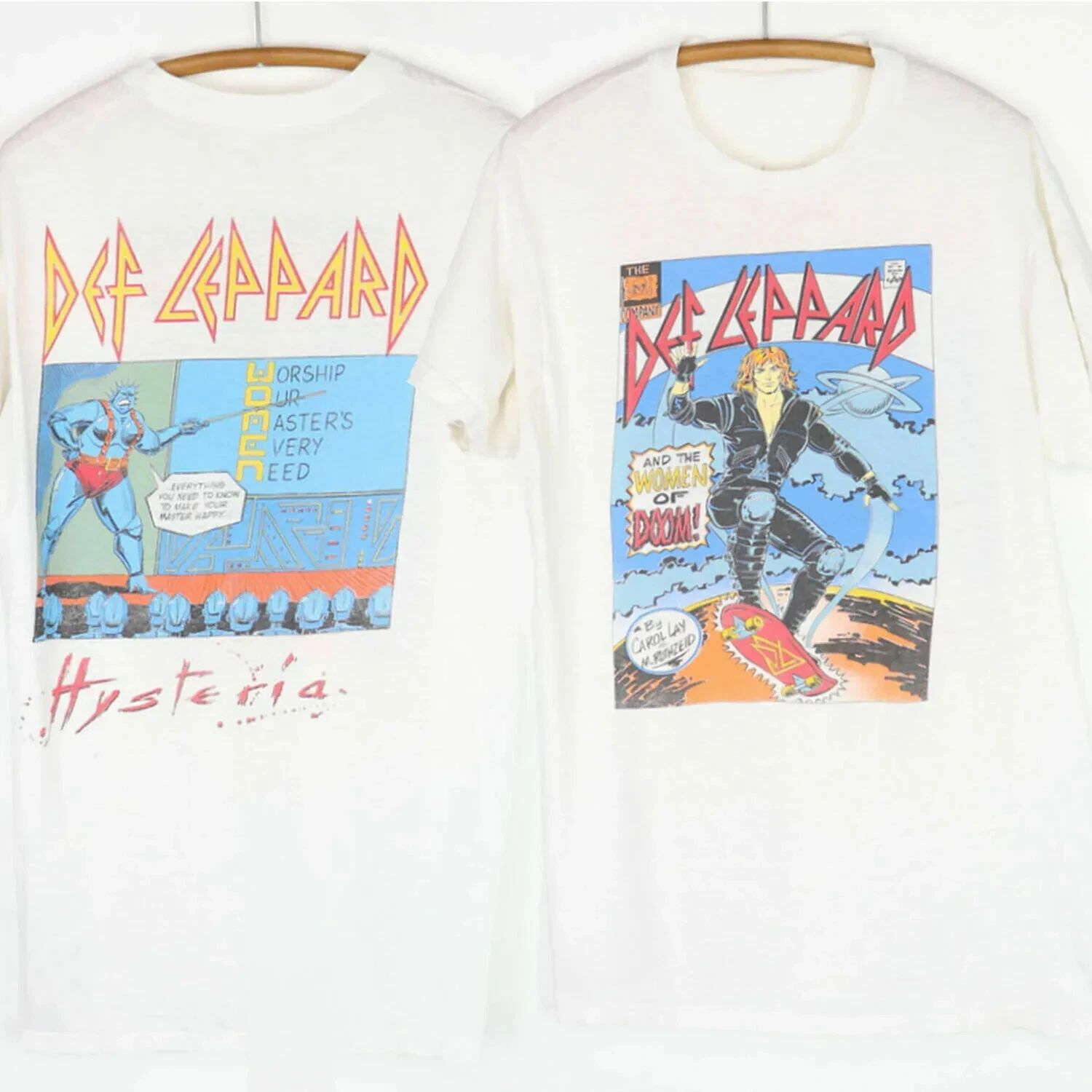 Vintage 1987 Def Leppard Hysteria Women Of Doom Tour Concert Rock Band T-Shirt Unisex T-shirt, Sweatshirt, Hoodie, Long Sleeve Tee - T-Shirt, Sweatshirt, Hoodie