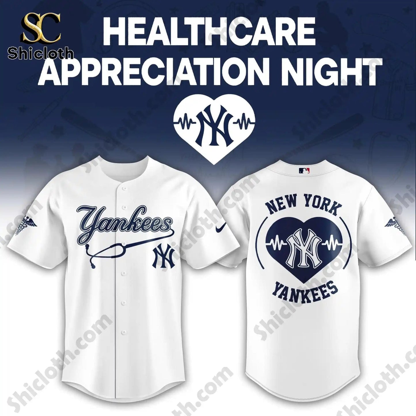 New York Yankees Healthcare Appreciation Night Limited Edition Jersey 2026 baseball jersey product view 3