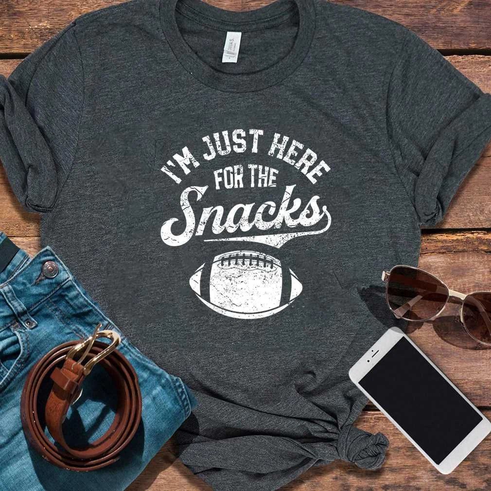I m Just Here For The Snacks Funny Fantasy Football League T Shirt Unisex T-shirt, Sweatshirt, Hoodie, Long Sleeve Tee - T-Shirt, Sweatshirt, Hoodie