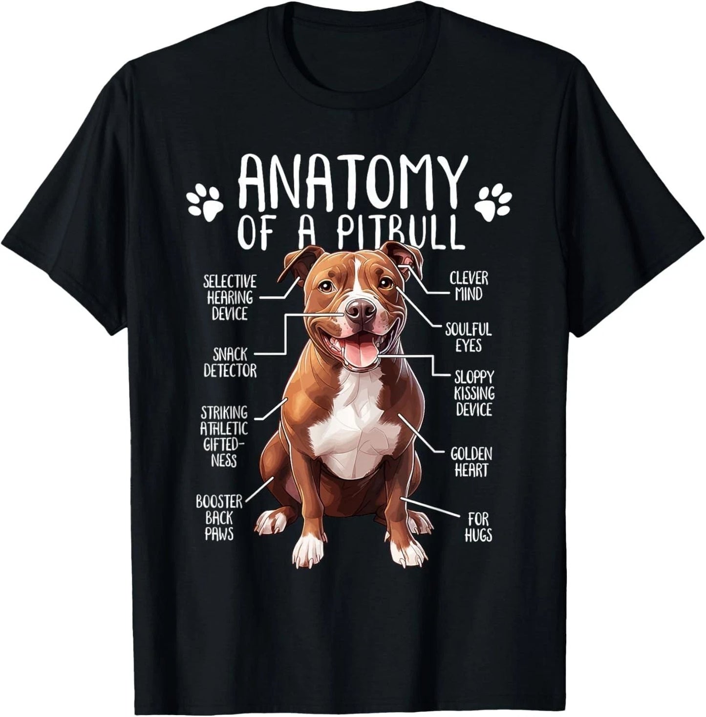 Funny Anatomy Pitbull Dog Cute Pittie Lover Pit Bull Owner T-Shirt Unisex T-shirt, Sweatshirt, Hoodie, Long Sleeve Tee - T-Shirt, Sweatshirt, Hoodie