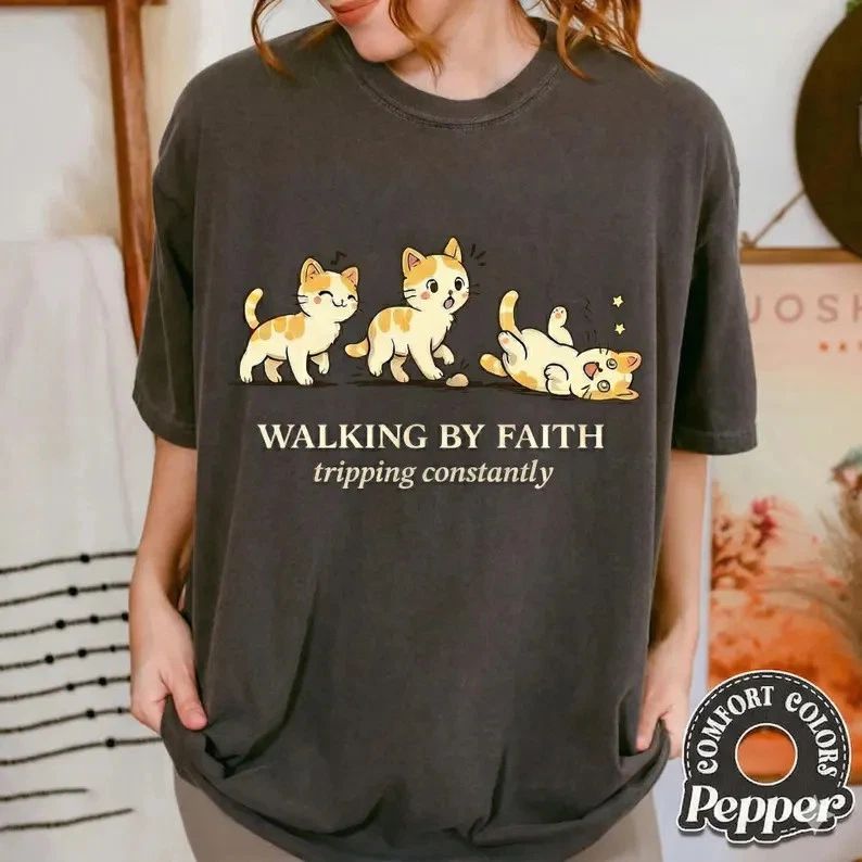 Cat Walking By Comfort Tee Cute Animal Pet Lover Minimalist Gift Unisex T-shirt, Sweatshirt, Hoodie, Long Sleeve Tee - T-Shirt, Sweatshirt, Hoodie