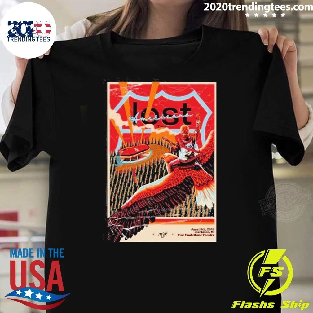 MCK Lost Americana Tour June 16 2026 In Clarkston, MI Shirt Unisex T-shirt, Sweatshirt, Hoodie, Long Sleeve Tee - T-Shirt, Sweatshirt, Hoodie