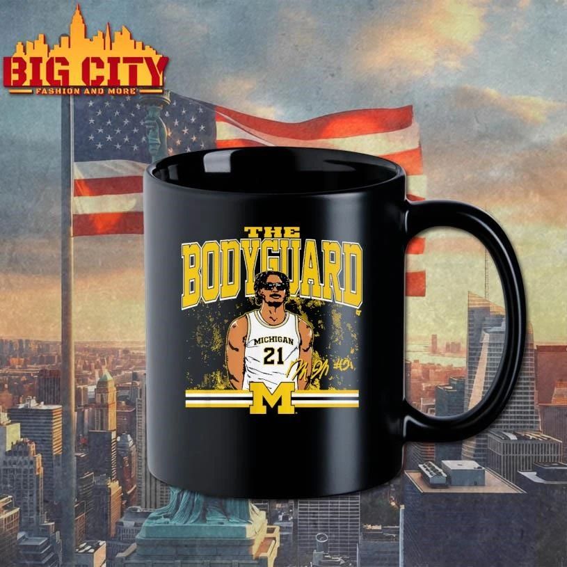 Michigan Basketball Morez Johnson Jr. The Bodyguard - Adult & Kids T-Shirts, Sweatshirts & Hoodies apparel design preview 3