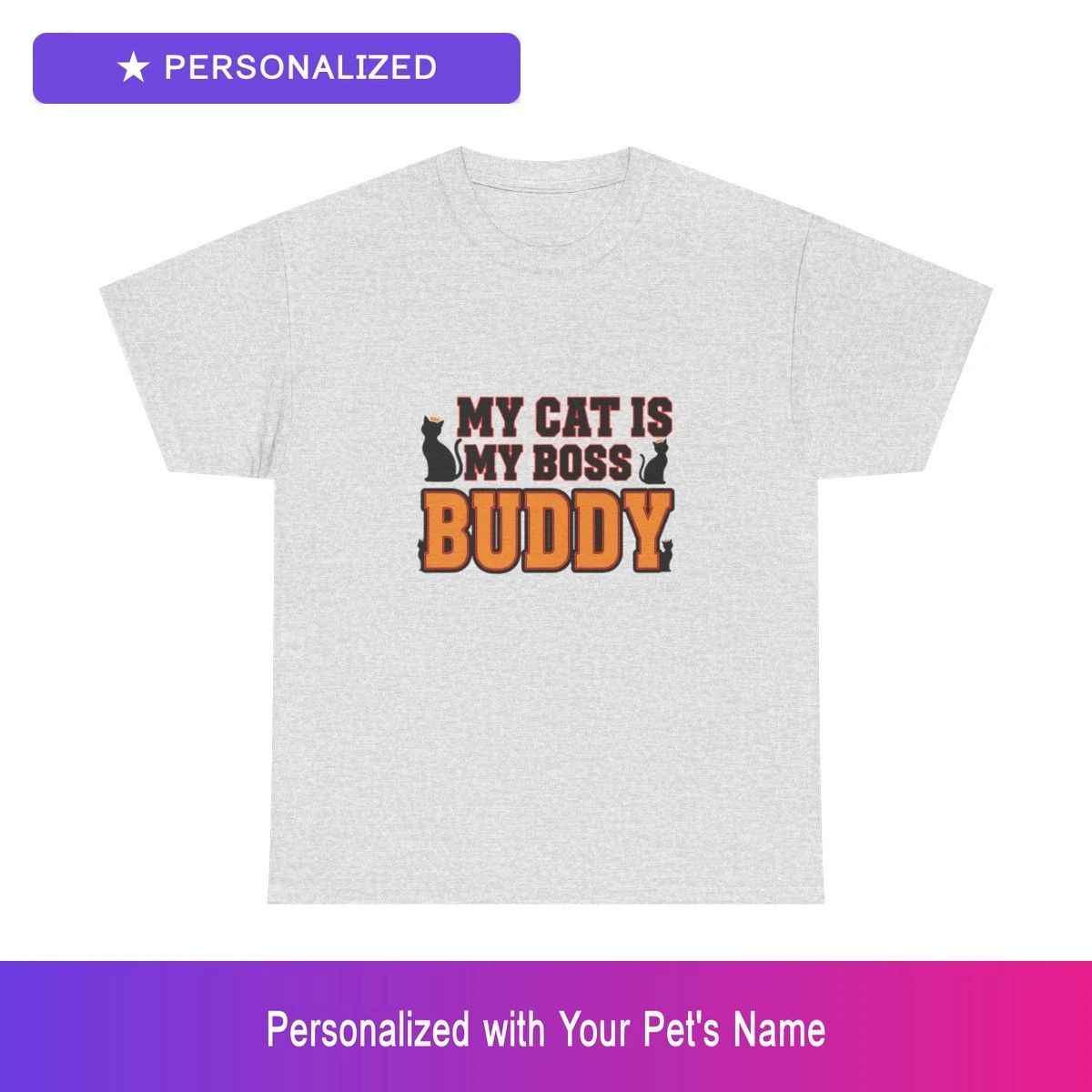 Custom Cat Shirt Personalized Pet Name Unisex Mens Womens Pet Lover Gift Tee Unisex T-shirt, Sweatshirt, Hoodie, Long Sleeve Tee - T-Shirt, Sweatshirt, Hoodie