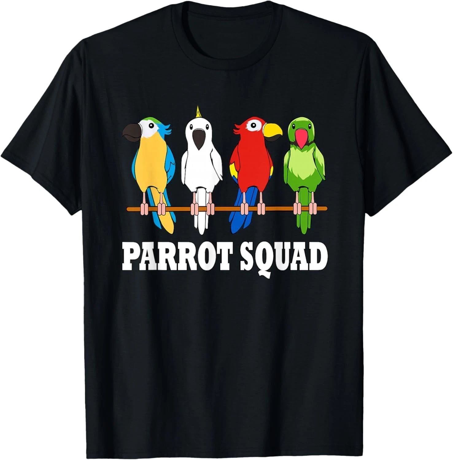 Parrot Squad Cute Team Parrot Bird Graphic T-Shirt for Parrot Lovers Gift Unisex T-shirt, Sweatshirt, Hoodie, Long Sleeve Tee - T-Shirt, Sweatshirt, Hoodie