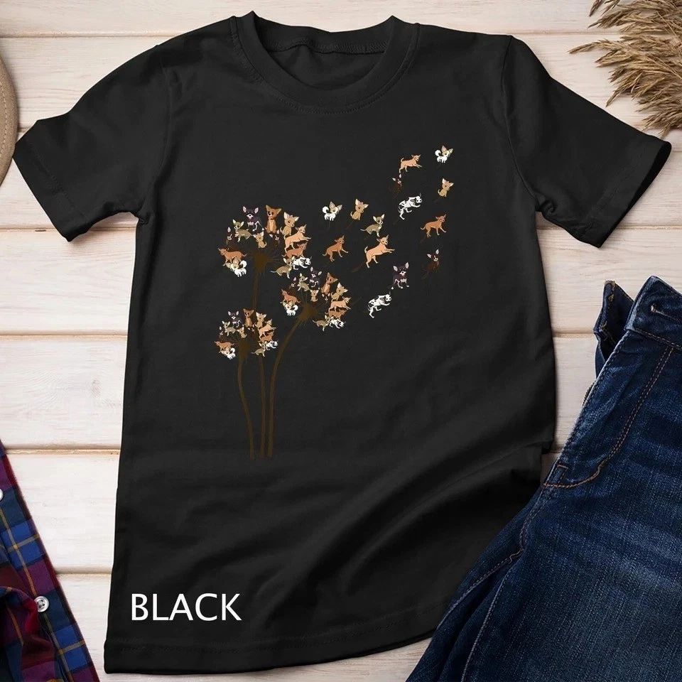 Chihuahua Flower Fly Dandelion Chihuahua Funny Dog Lover T-Shirt Unisex T-shirt Unisex T-shirt, Sweatshirt, Hoodie, Long Sleeve Tee - T-Shirt, Sweatshirt, Hoodie