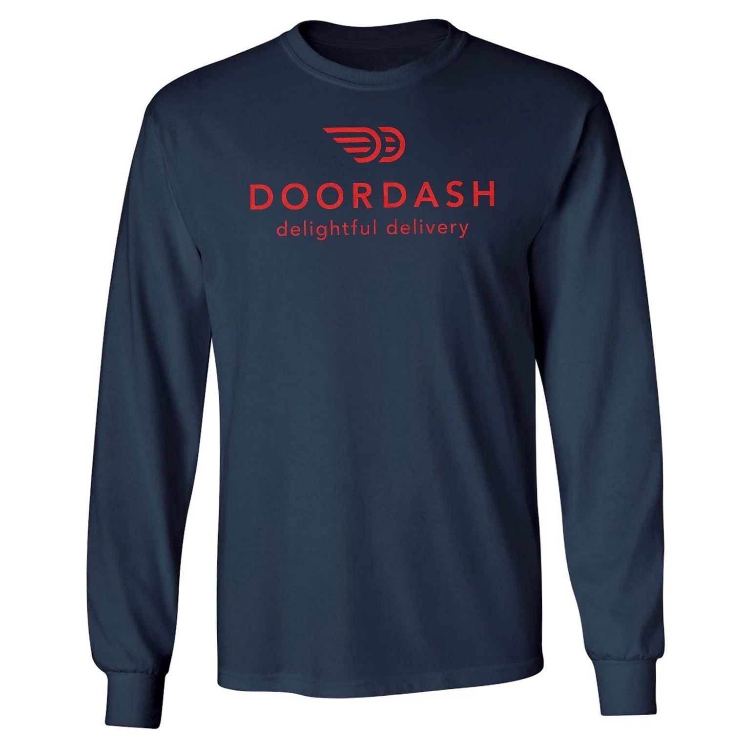 Door Delightful Delivery - Dash Food Delivery Humor Long Sleeve Tshirt Unisex T-shirt, Sweatshirt, Hoodie, Long Sleeve Tee - T-Shirt, Sweatshirt, Hoodie
