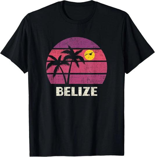 Belize Retro Surfer Beach Vintage Sunset Love T-Shirt Unisex T-shirt, Sweatshirt, Hoodie, Long Sleeve Tee - T-Shirt, Sweatshirt, Hoodie