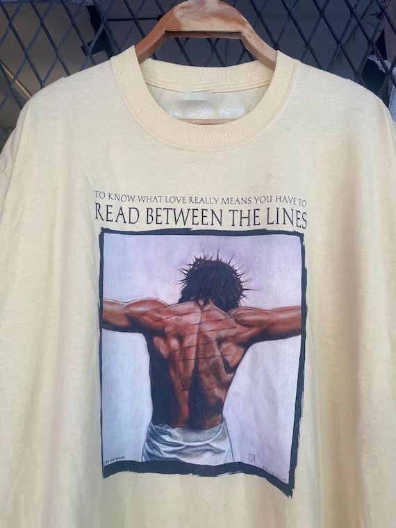 Vtg KSM Band Jesus Read Between The Lines Concert T-shirt Unisex T-shirt, Sweatshirt, Hoodie, Long Sleeve Tee - T-Shirt, Sweatshirt, Hoodie
