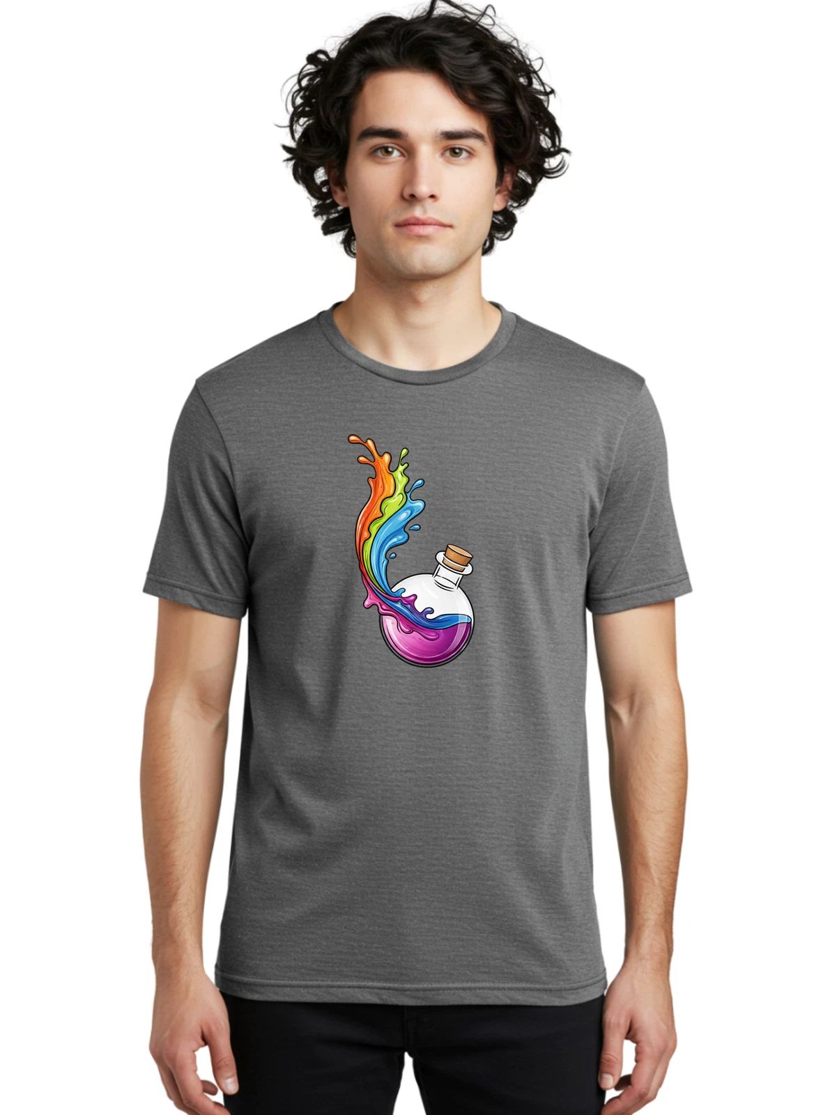 Potion-Bottle-1 Mens Graphic Tee, 100% Cotton, Casual Summer Wear Unisex T-shirt, Sweatshirt, Hoodie, Long Sleeve Tee - T-Shirt, Sweatshirt, Hoodie