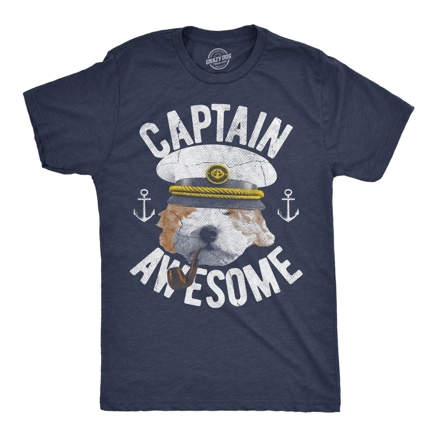 Mens Funny T Shirts Captain Awesome Sarcastic Cute Puppy Graphic Novelty Tee for Unisex T-shirt, Sweatshirt, Hoodie, Long Sleeve Tee - T-Shirt, Sweatshirt, Hoodie