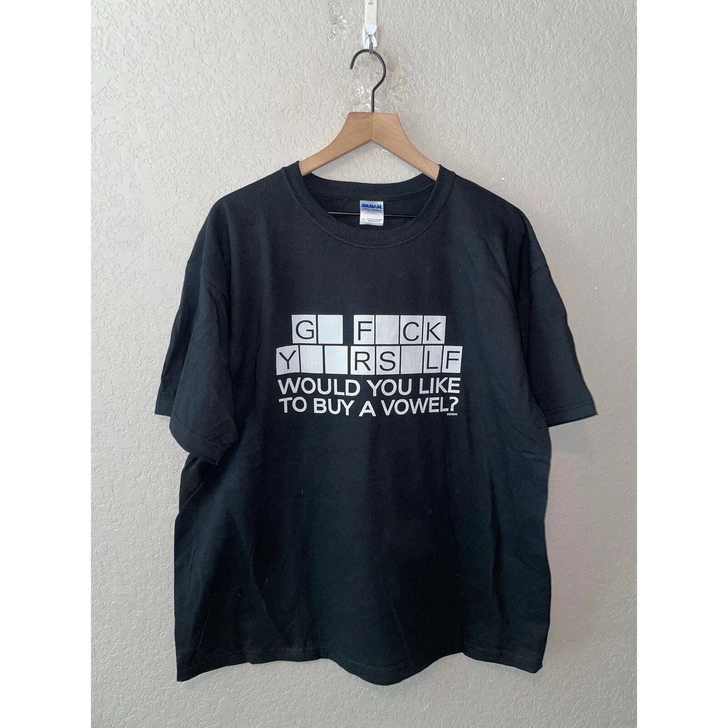 Vintage Go F Yourself Shirt Buy A Vowel Wheel Of Fortune Humor Tee Funny XL Unisex T-shirt, Sweatshirt, Hoodie, Long Sleeve Tee - T-Shirt, Sweatshirt, Hoodie